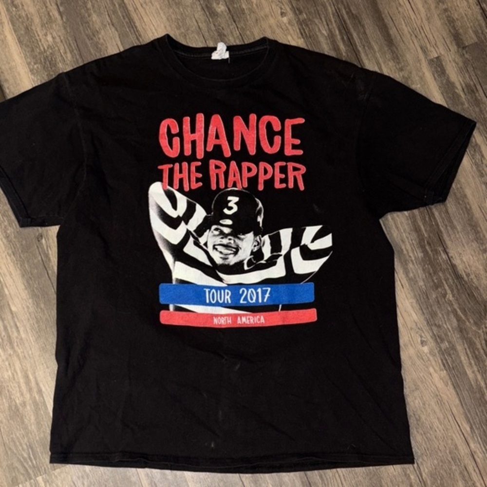 Chance The Rapper Large Be Encouraged Tour 2017 Large T Shirt Double Sided Clean
